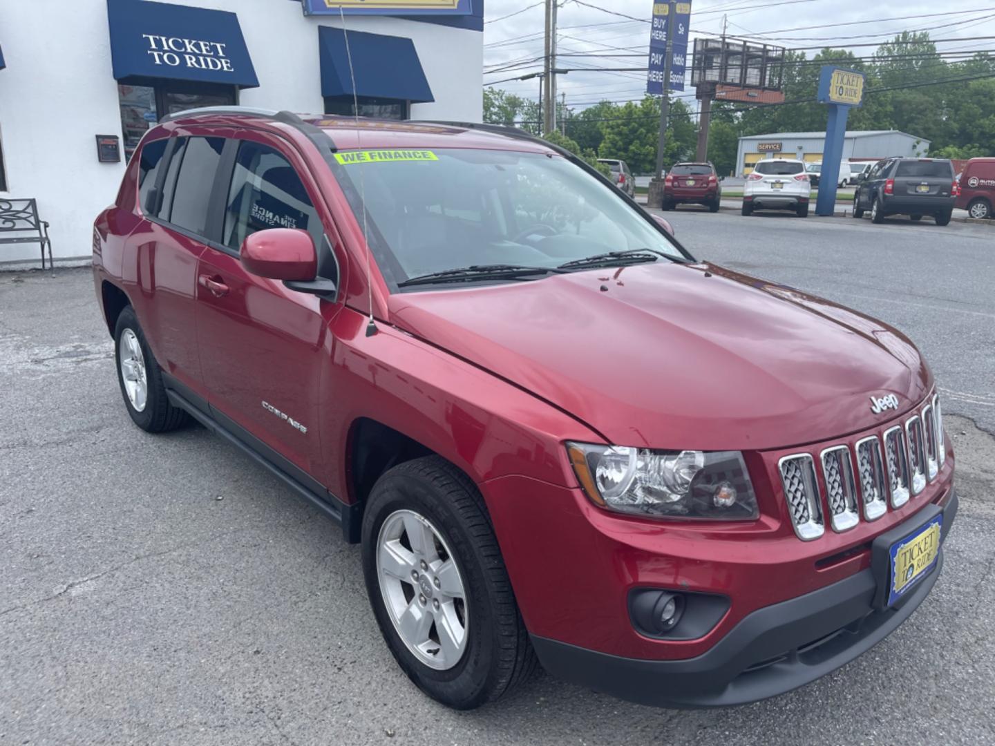 2016 RED Jeep Compass Latitude FWD (1C4NJCEA4GD) with an 2.0L L4 DOHC 16V engine, CVT transmission, located at 1254 Manheim Pike, Lancaster, PA, 17601, (717) 393-9133, 40.062870, -76.323273 - Photo#2